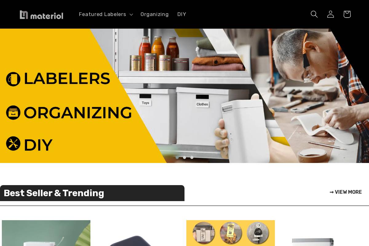 Materiol homepage screenshot