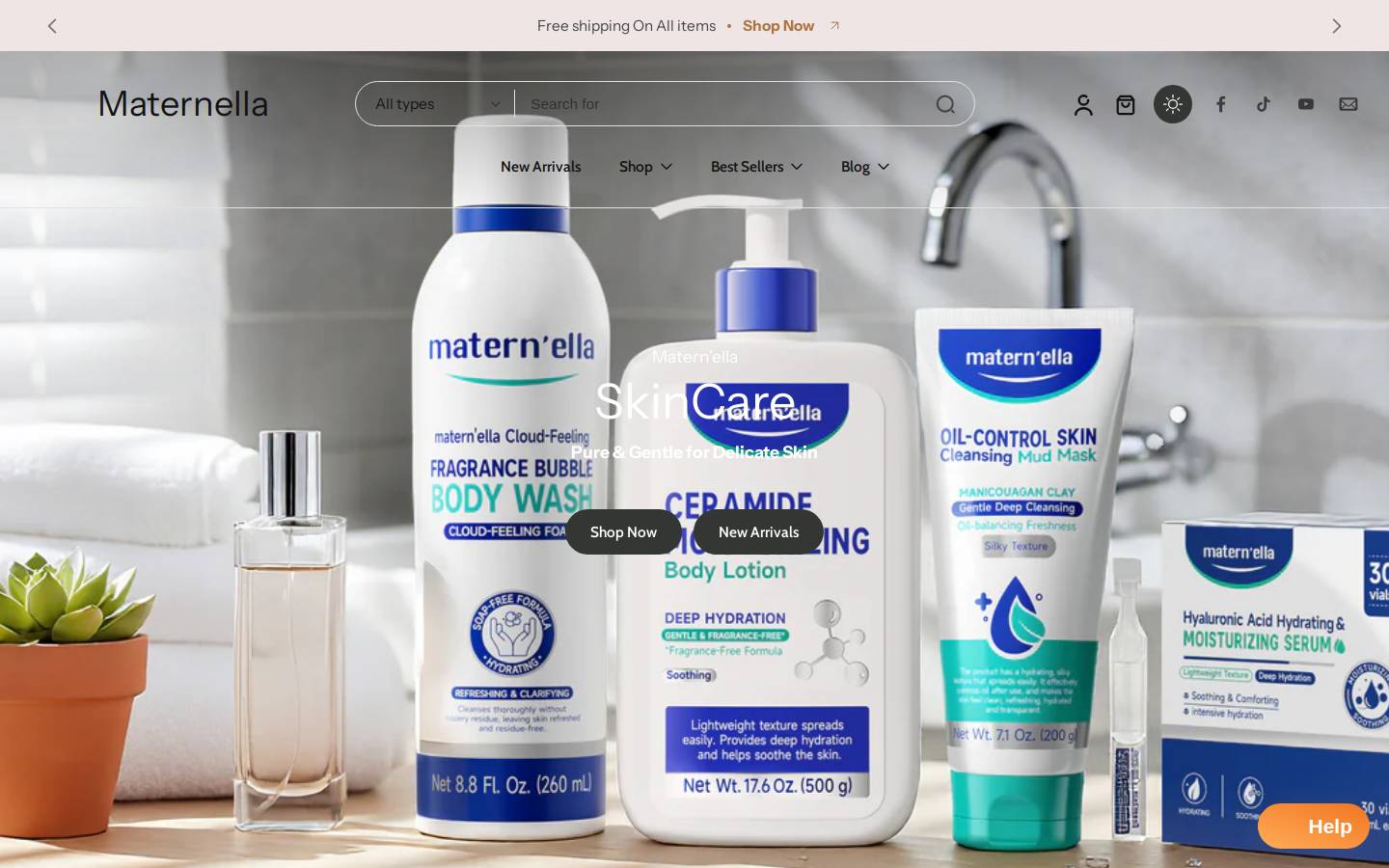 maternella.com homepage screenshot