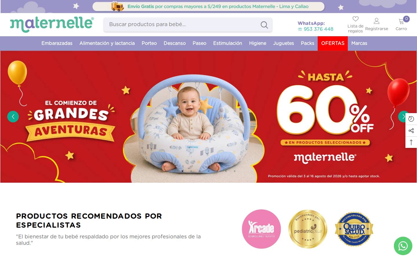 maternelle.pe homepage screenshot