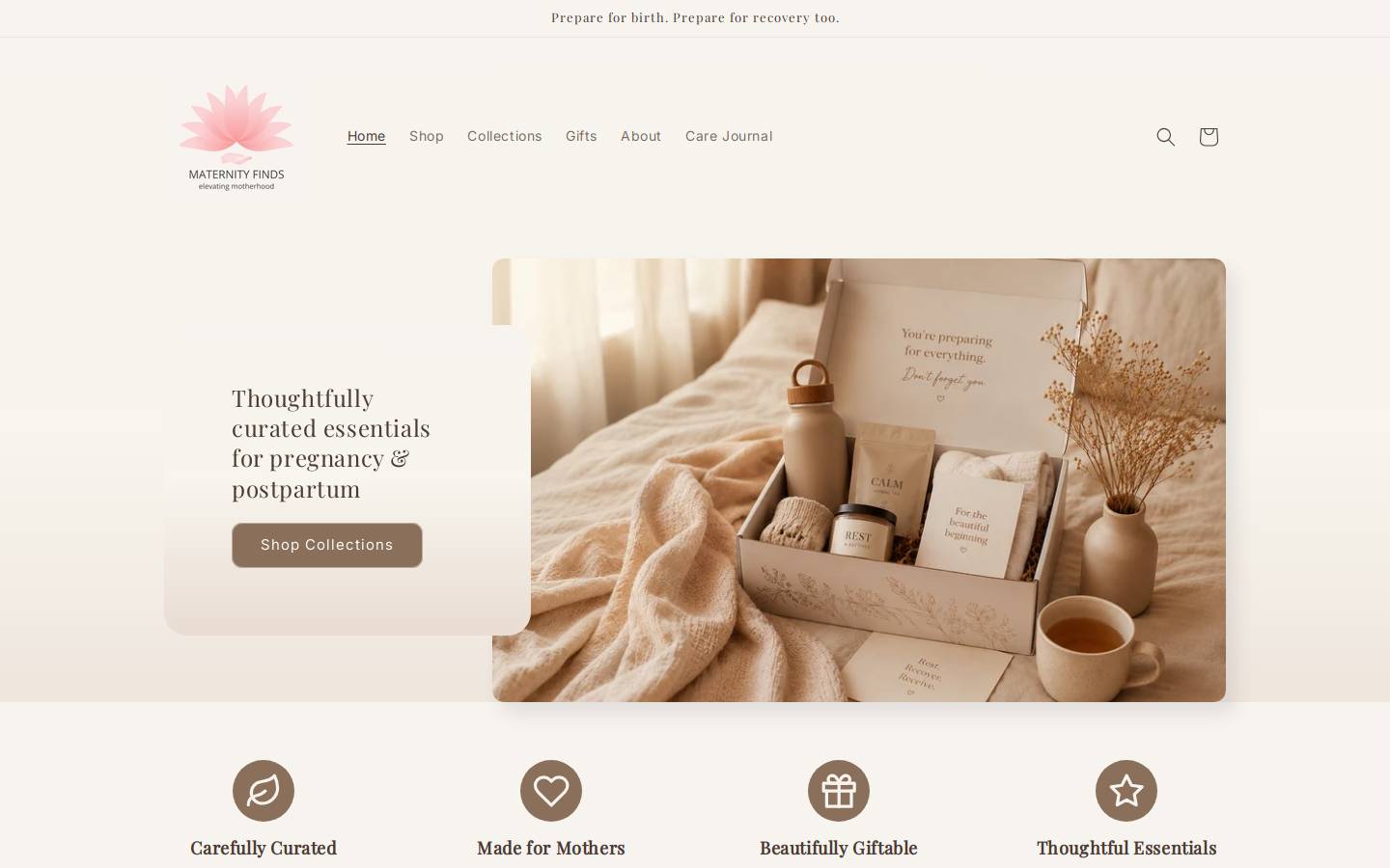maternityfinds.com homepage screenshot