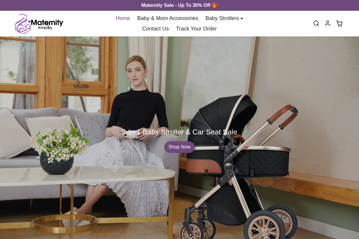 maternitymiracles.com homepage screenshot