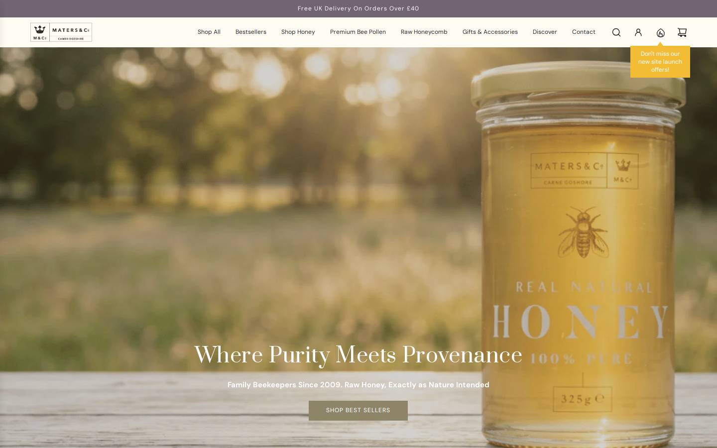 Maters & Co homepage screenshot