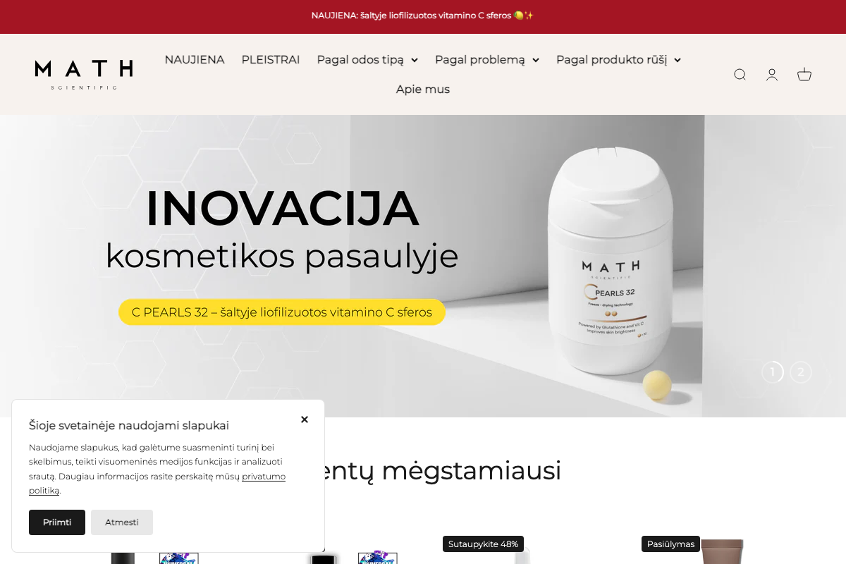 MATH Scientific homepage screenshot