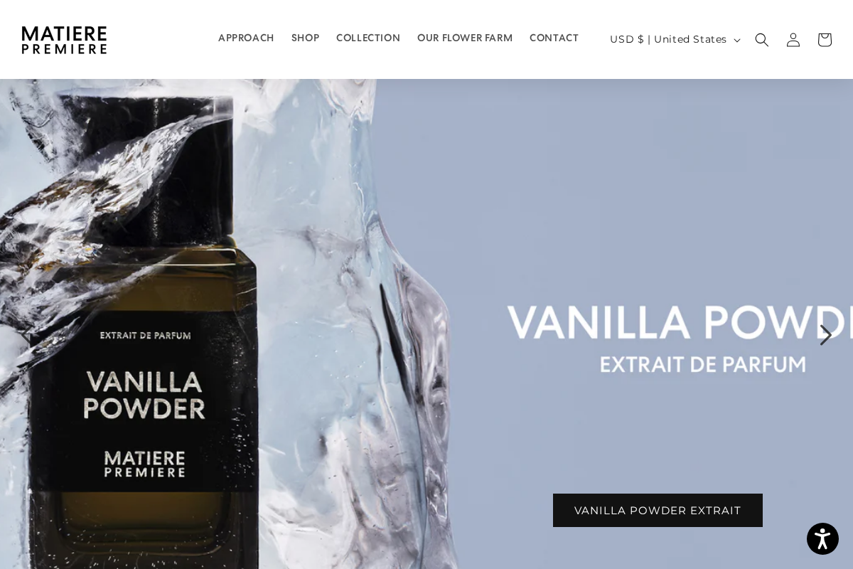 Matiere Premiere homepage screenshot