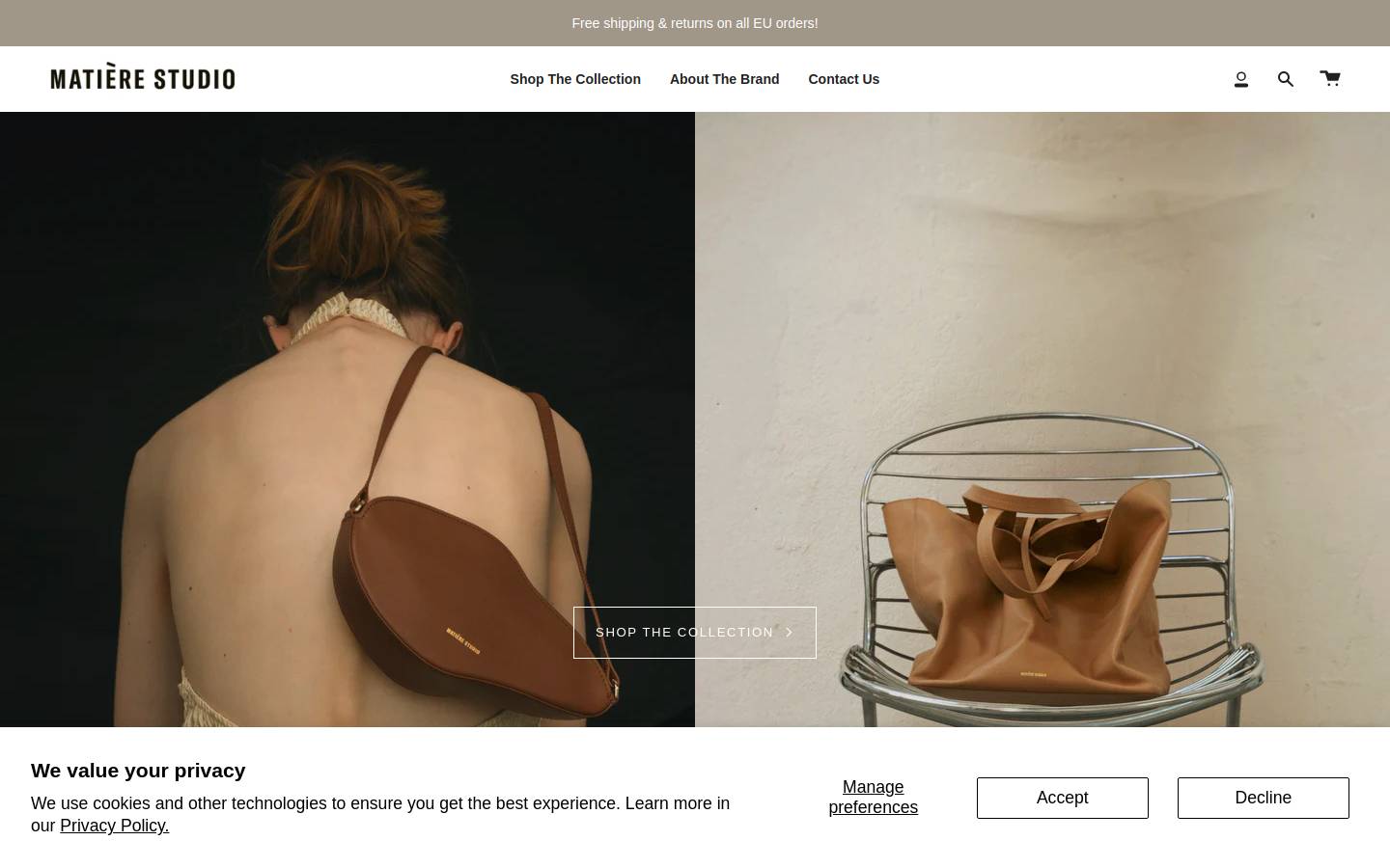 matiere-studio.com homepage screenshot