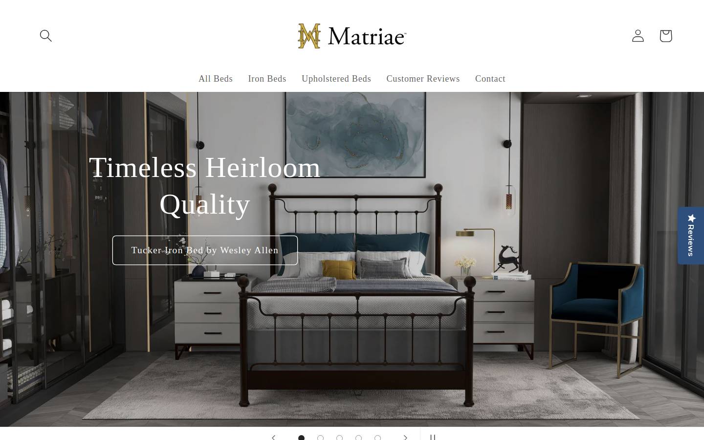 matriae.com homepage screenshot