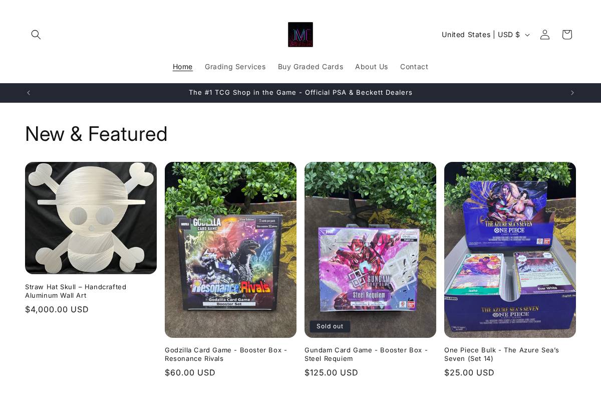 matrixtcg.com homepage screenshot