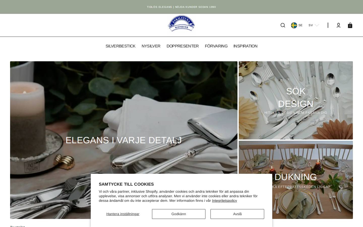 Eskilstuna Matsilver - matsilver.se homepage screenshot