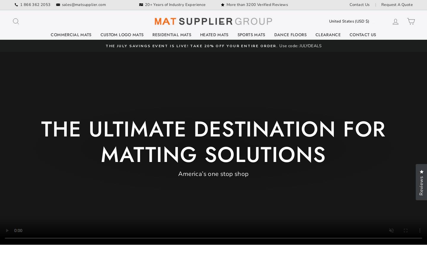 matsupplier.com homepage screenshot