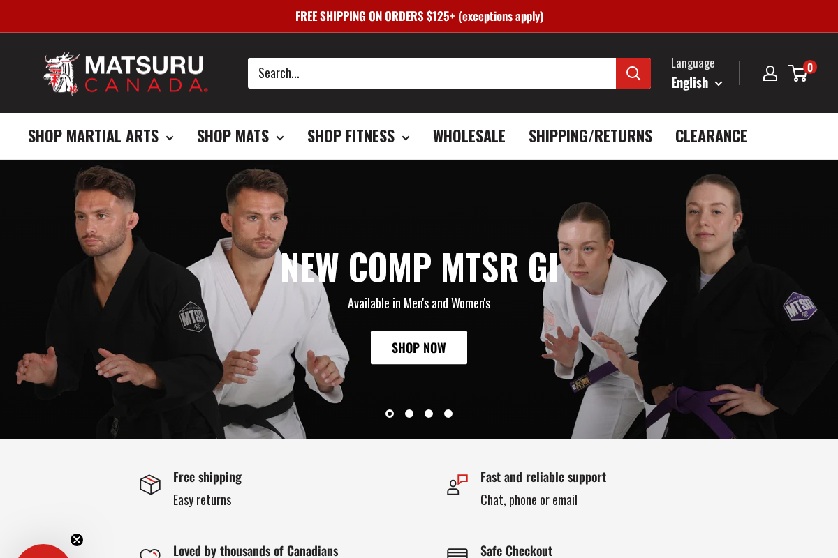 Matsuru Canada homepage screenshot