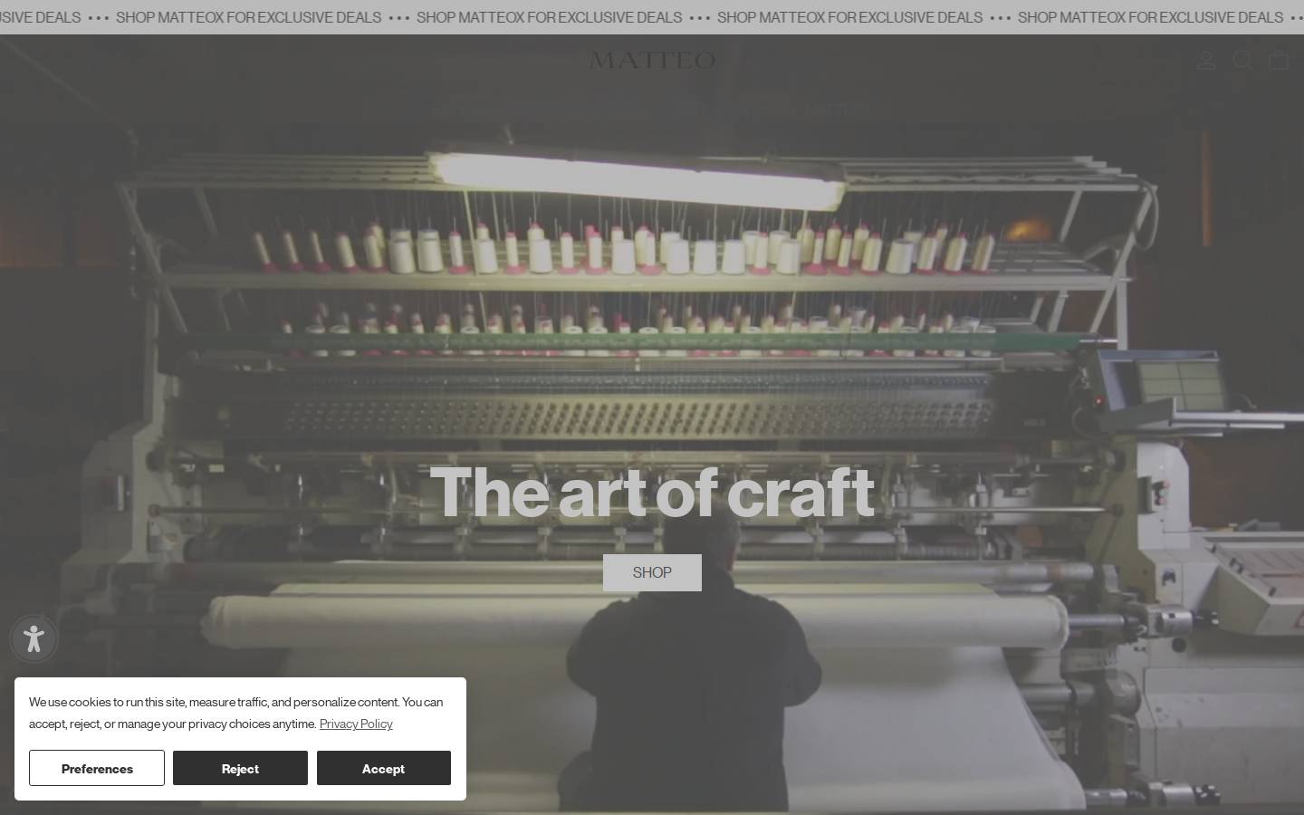 Matteo homepage screenshot