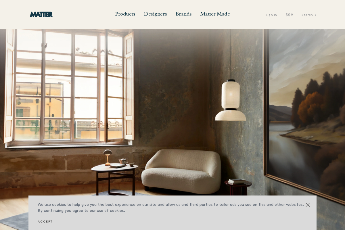 MATTER homepage screenshot