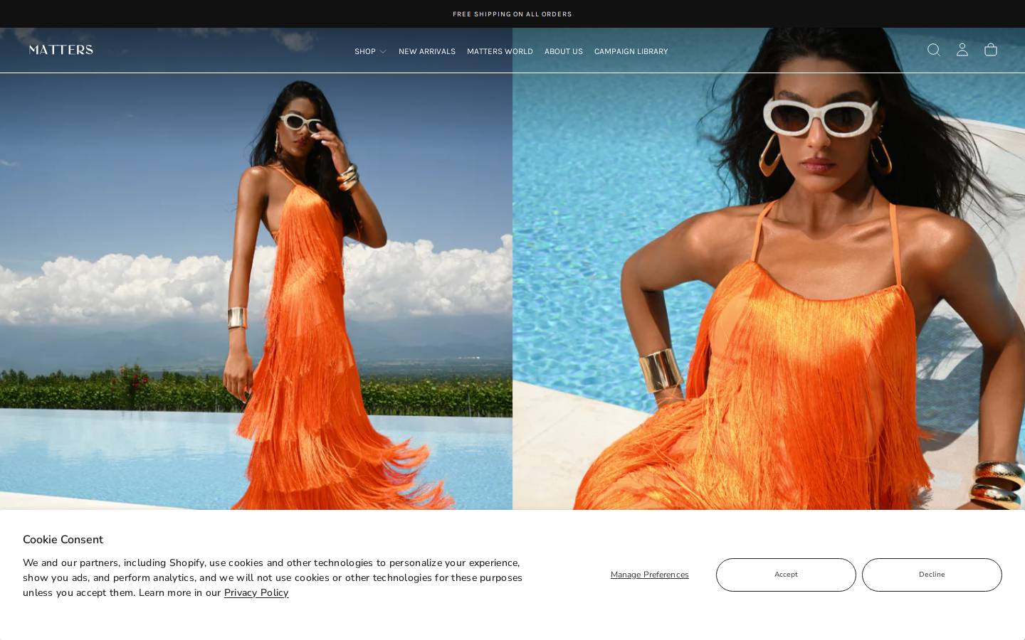 Mattersstore homepage screenshot