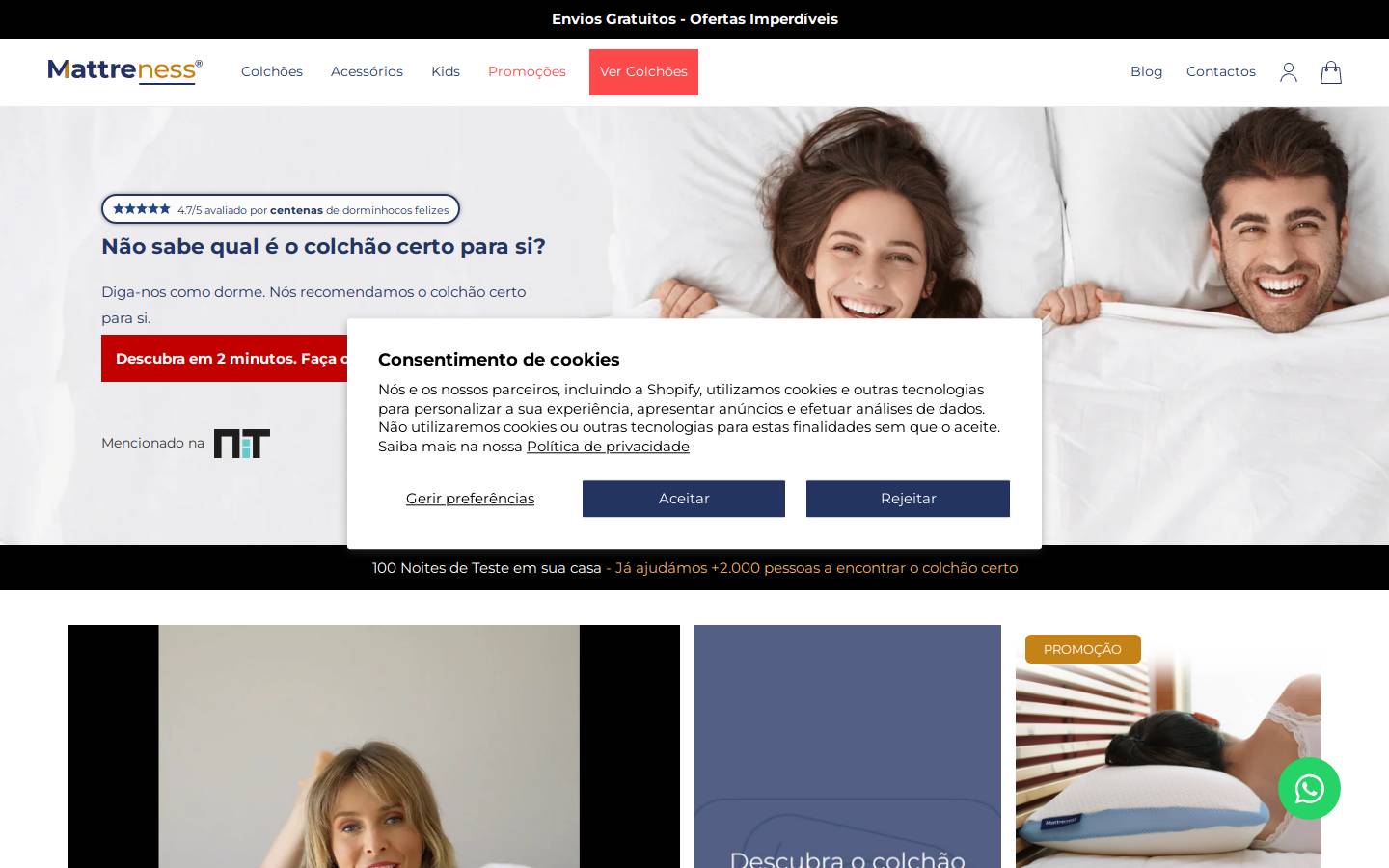 Mattreness homepage screenshot