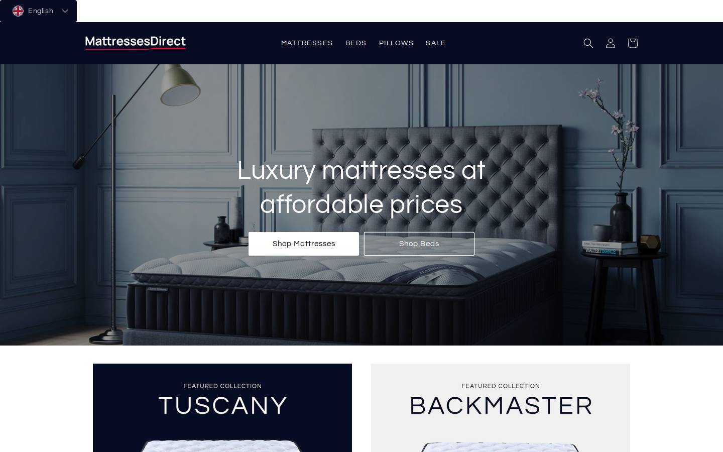 mattressesdirect.es homepage screenshot