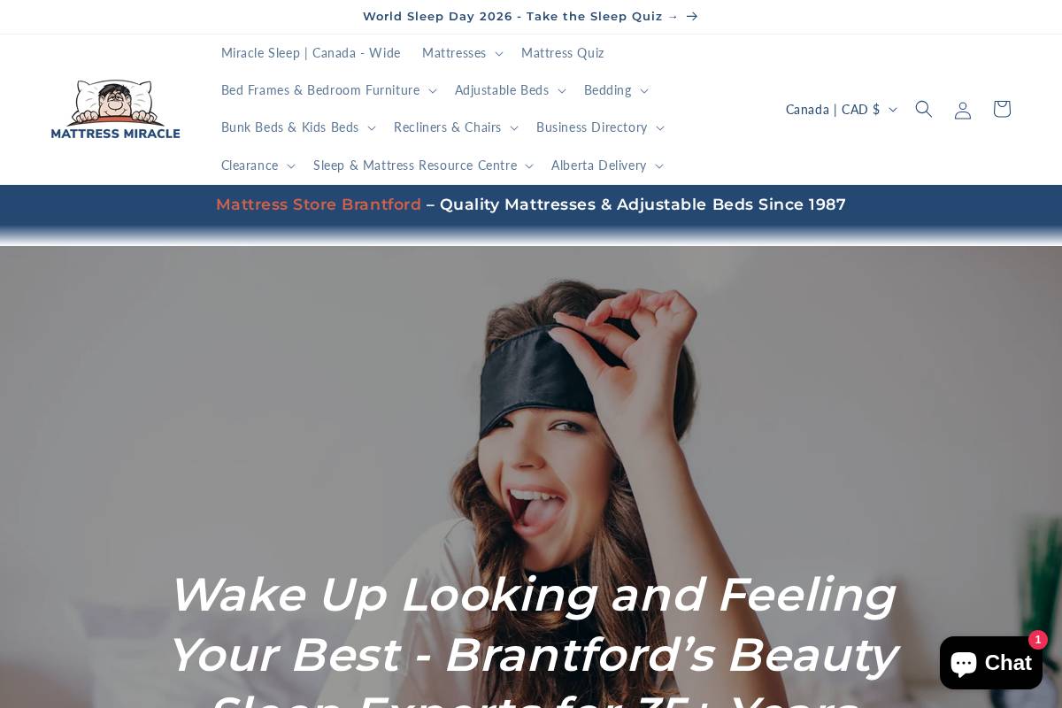 Mattressmiracle homepage screenshot