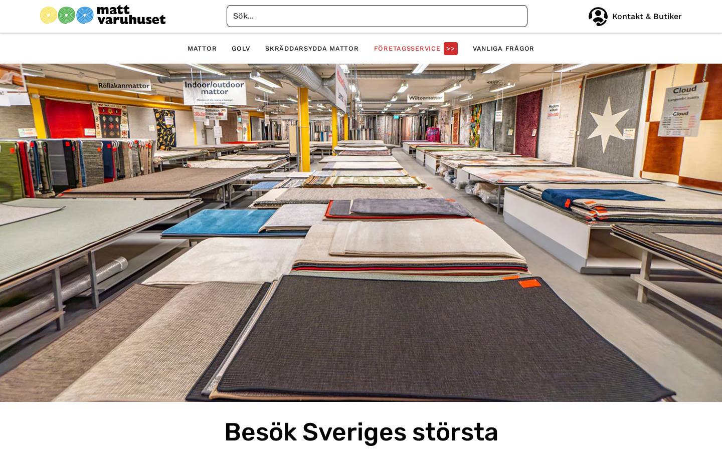 Mattvaruhuset homepage screenshot