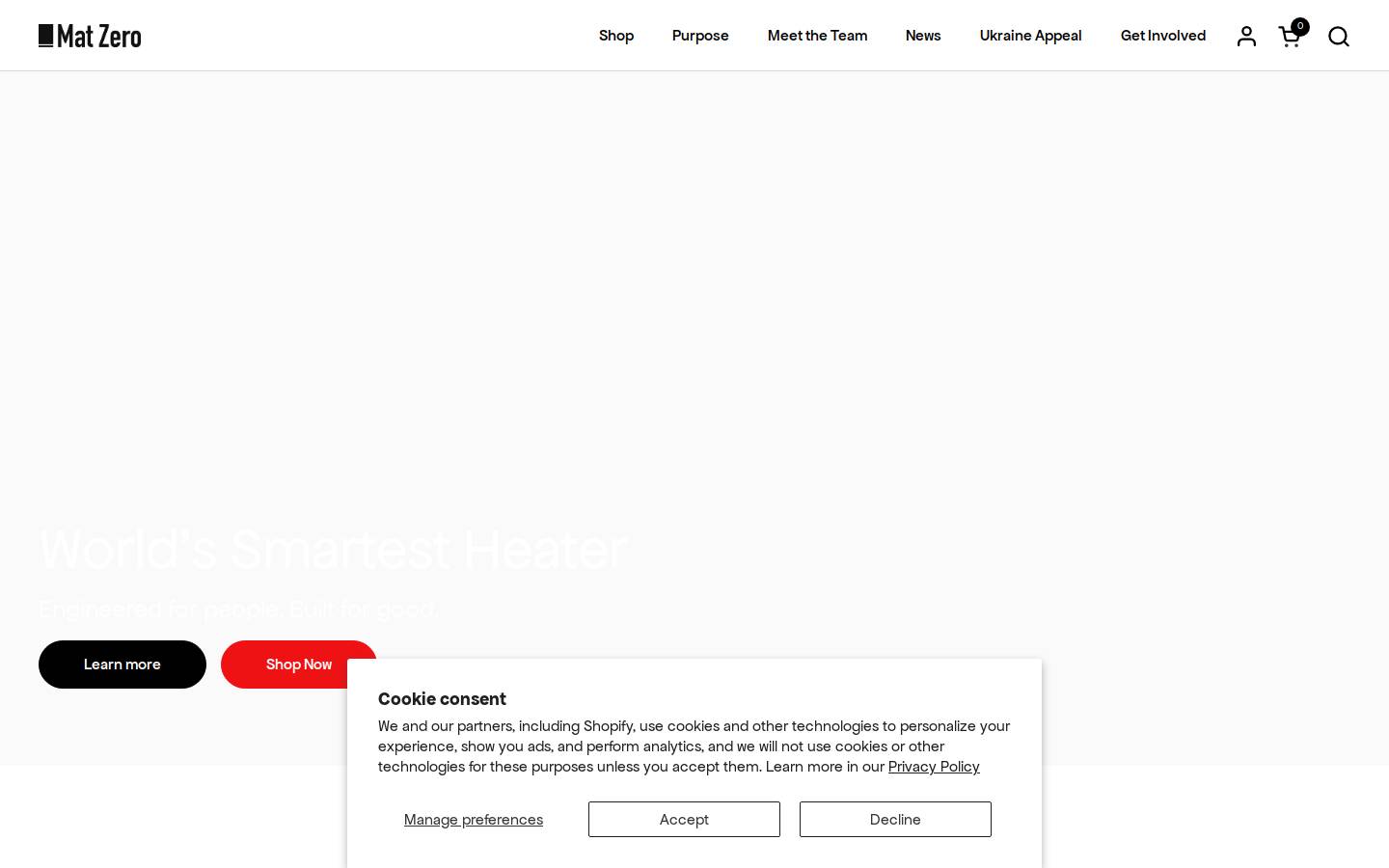 matzero.com homepage screenshot