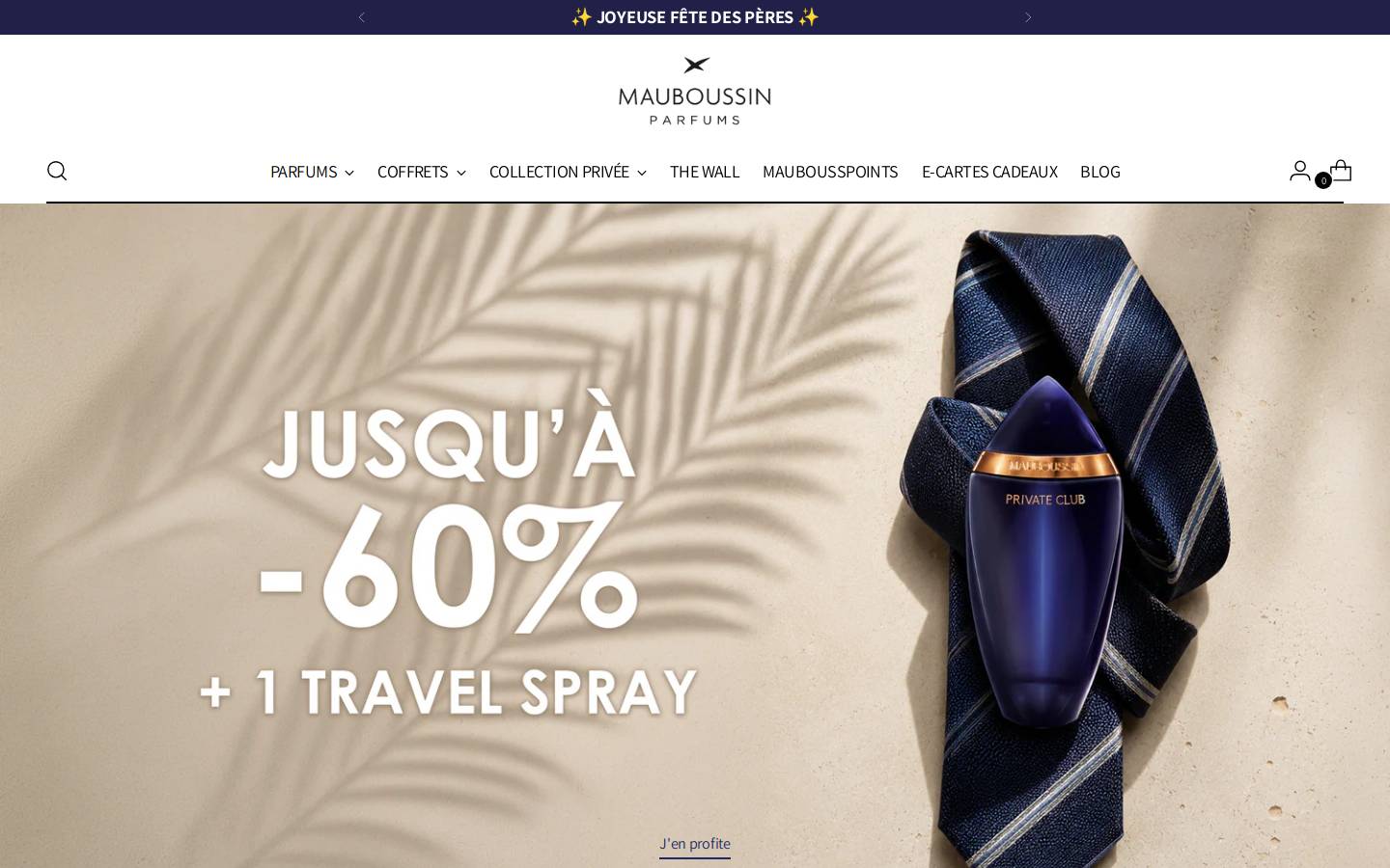 mauboussinparfums.com homepage screenshot