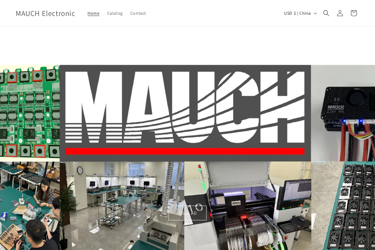 MAUCH Electronic homepage screenshot