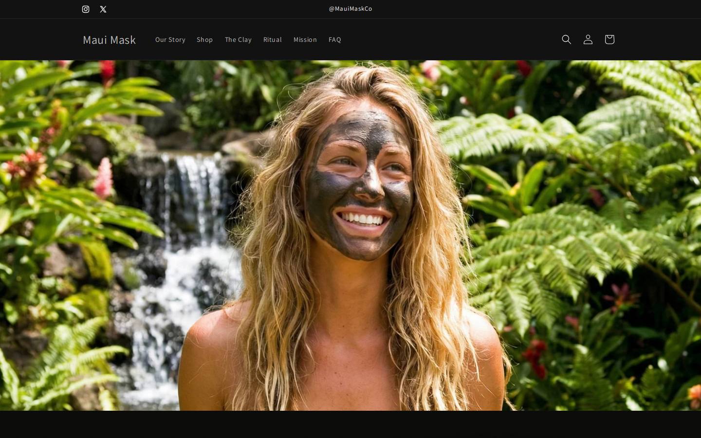 mauimask.com homepage screenshot