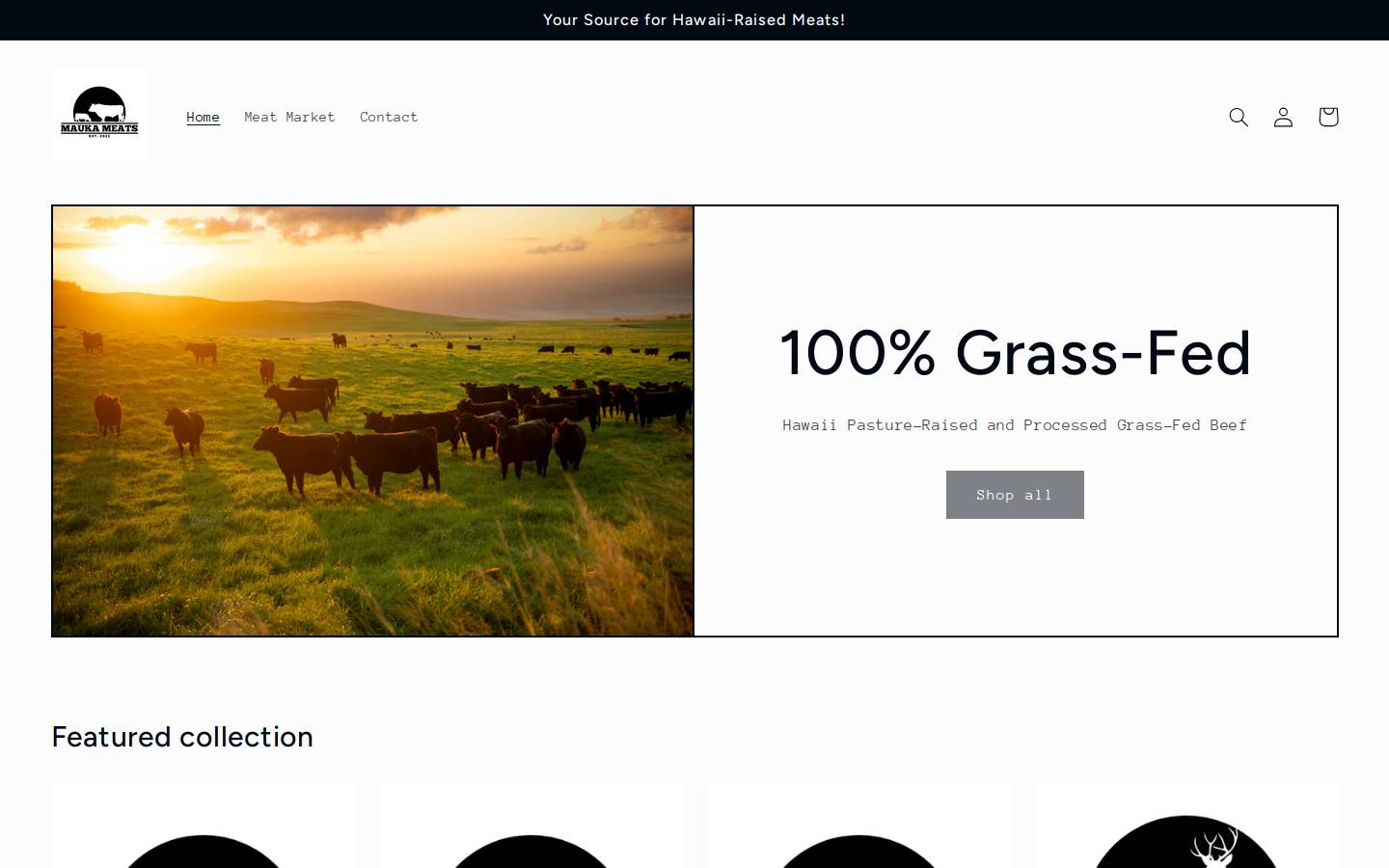 maukameats.com homepage screenshot