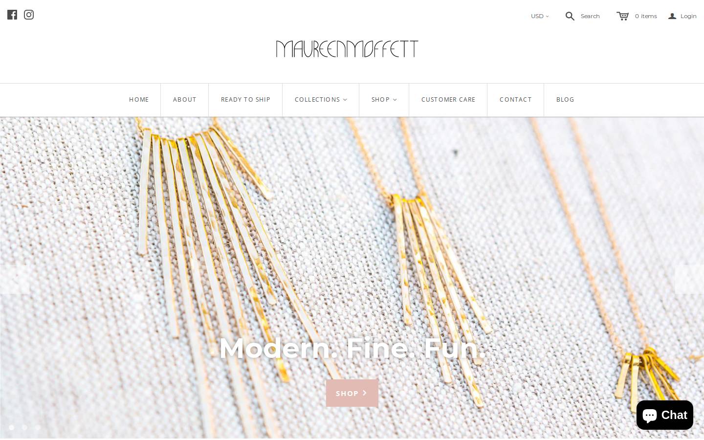 maureenmoffettdesign.com homepage screenshot