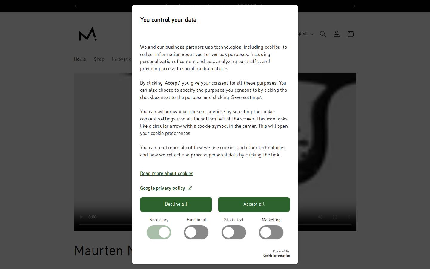 Maurten homepage screenshot