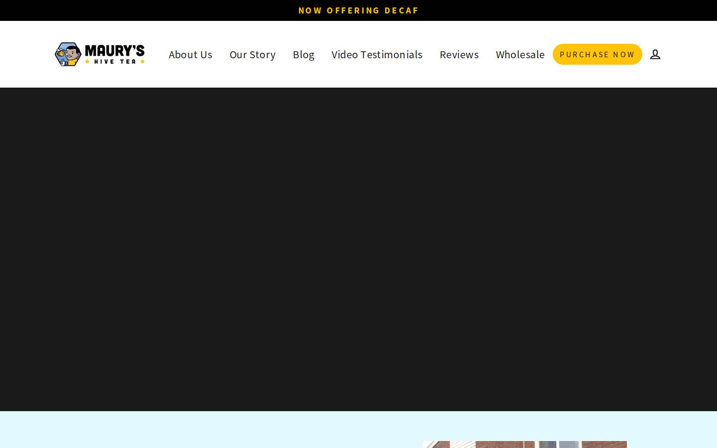 mauryshivetea.com homepage screenshot