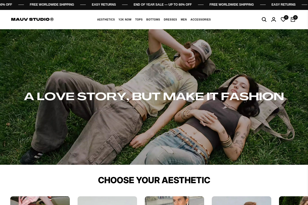 MAUV STUDIO® homepage screenshot