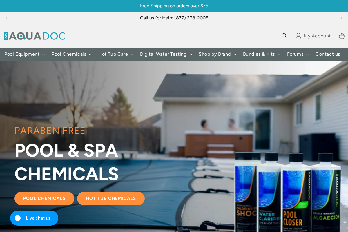 AquaDoc homepage screenshot
