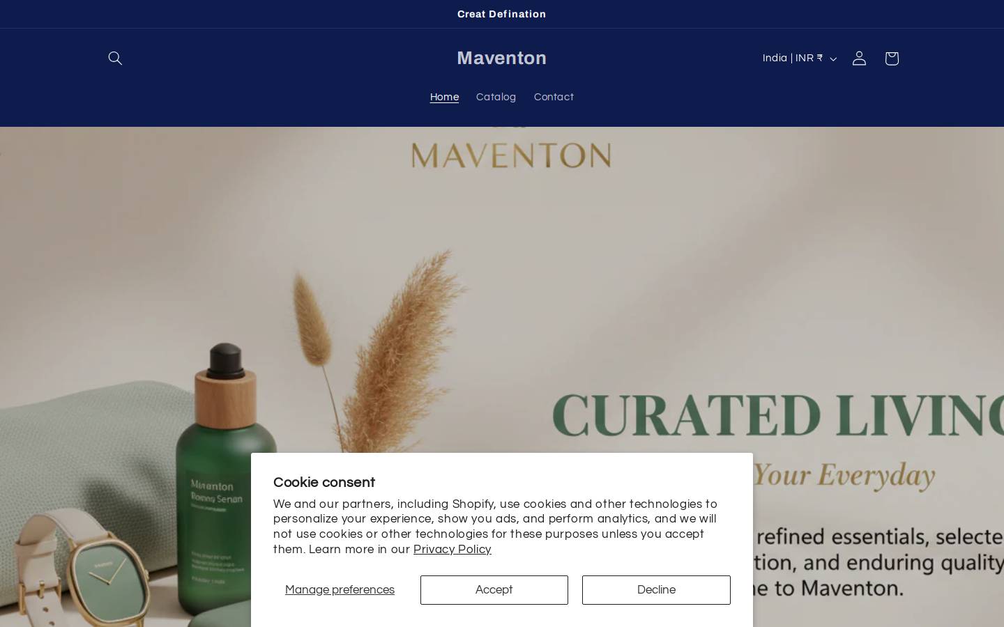 maventon.shop homepage screenshot