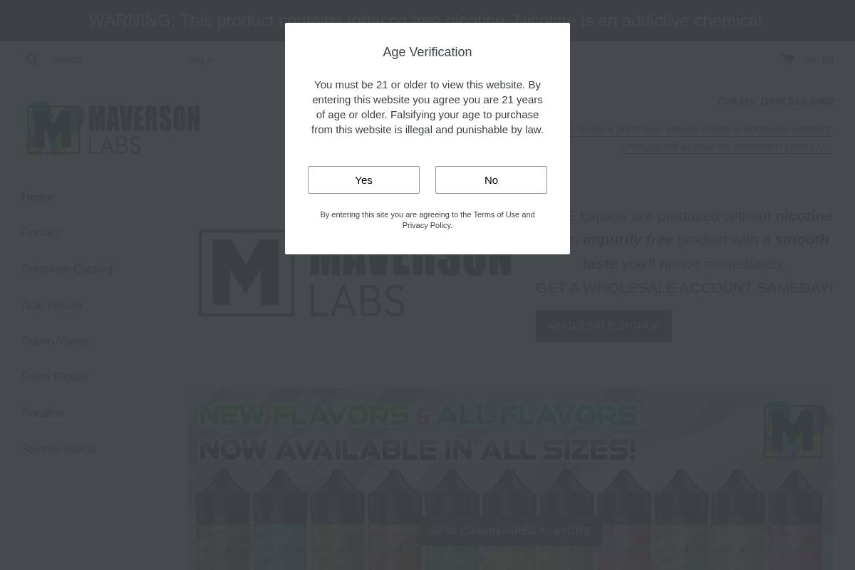 maversonlabs.com homepage screenshot