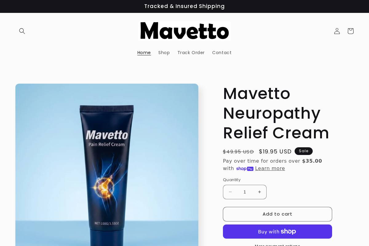 Mavetto homepage screenshot