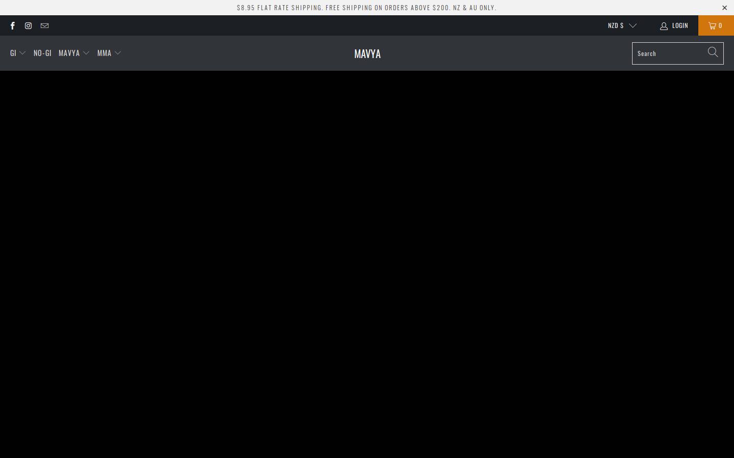 mavyagear.com homepage screenshot