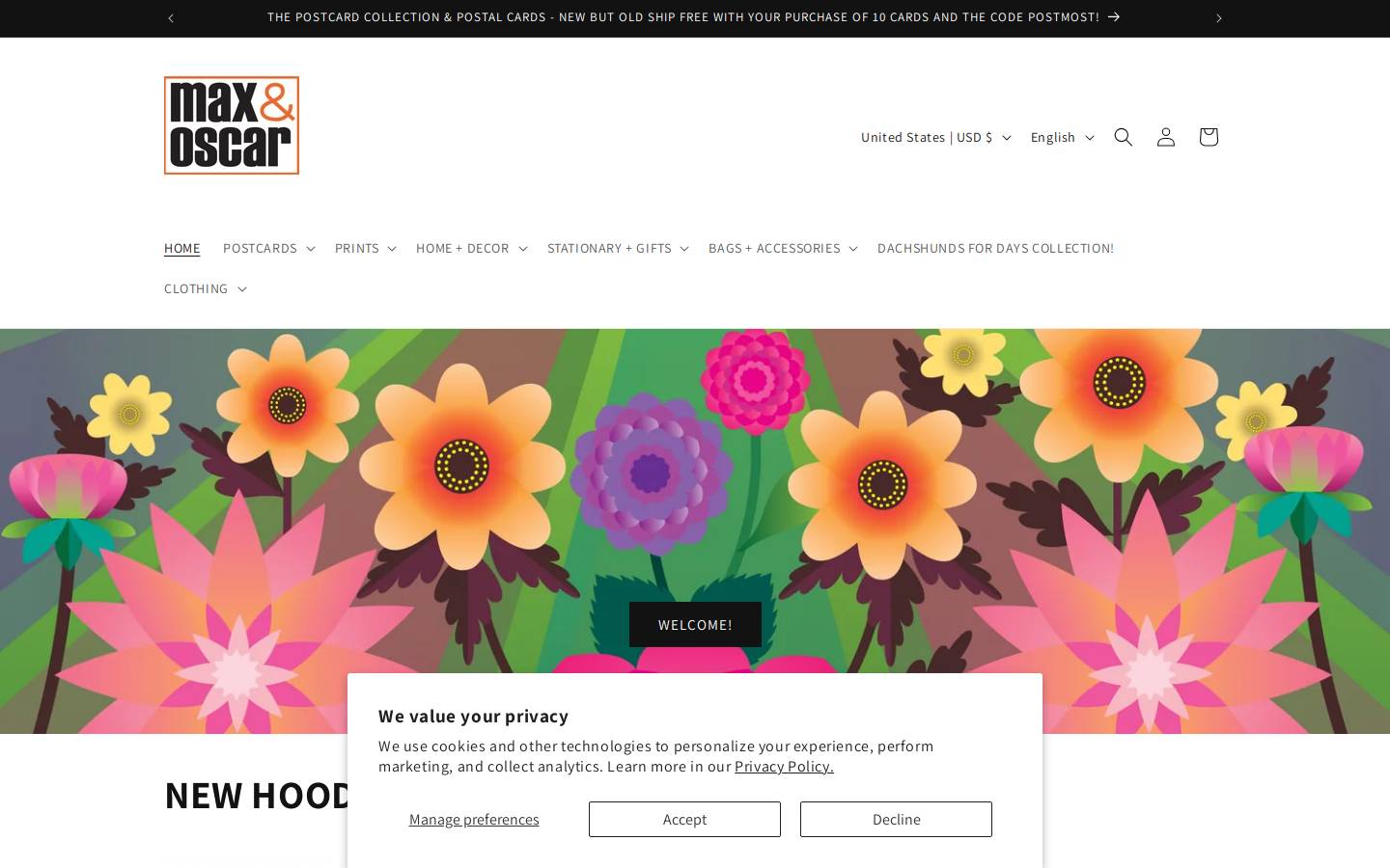 maxandoscar.com homepage screenshot