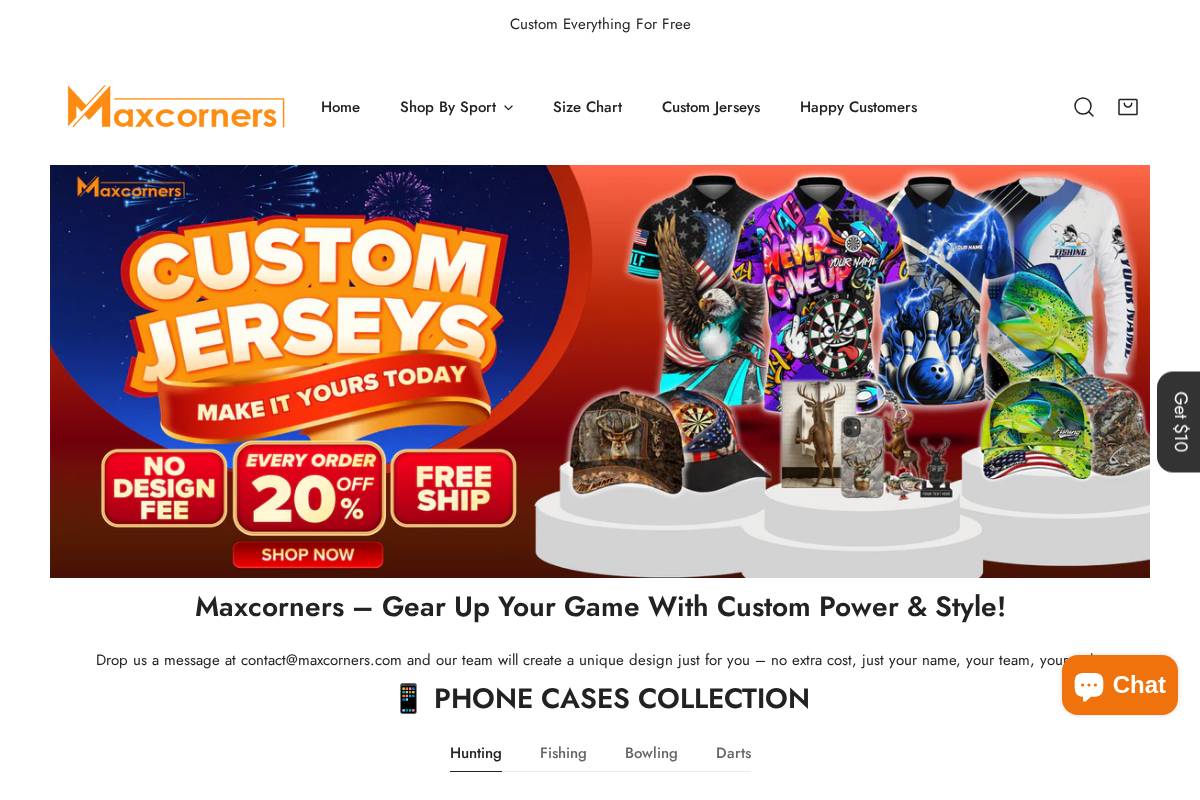 maxcorners.us homepage screenshot