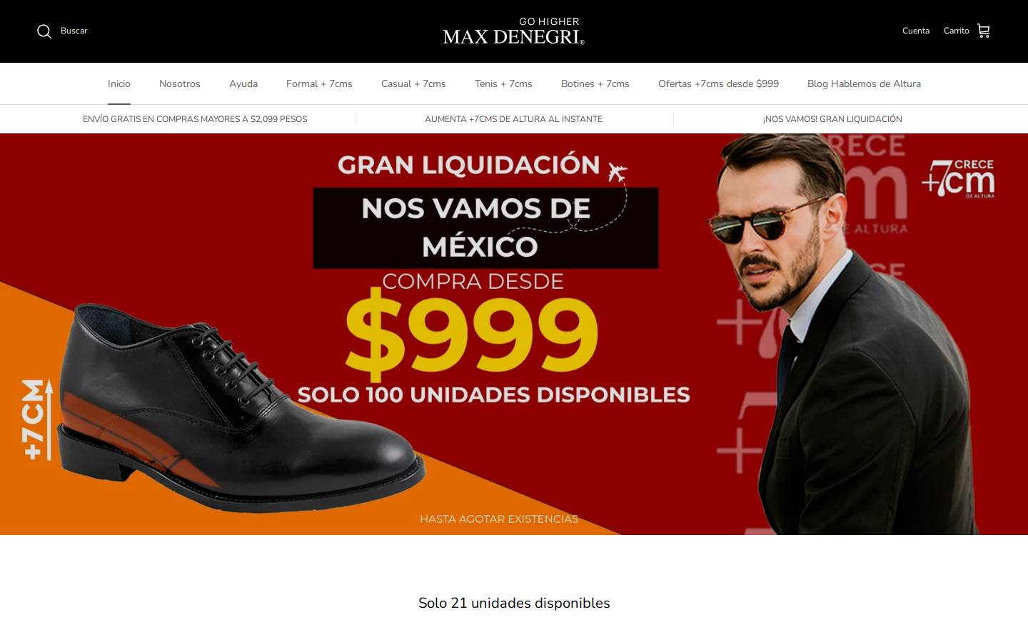 maxdenegri.com.mx homepage screenshot