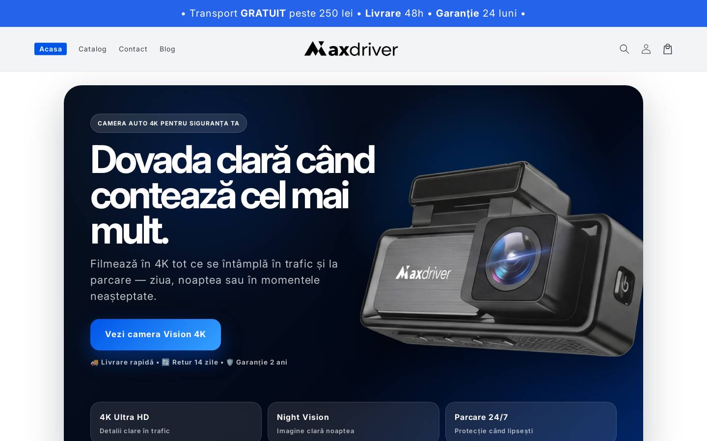 maxdriver.ro homepage screenshot