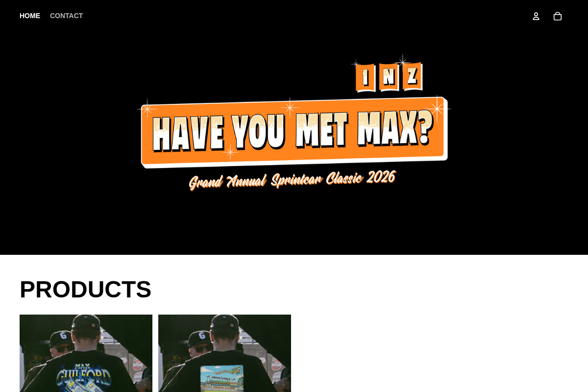 Max Guilford Merchandise homepage screenshot