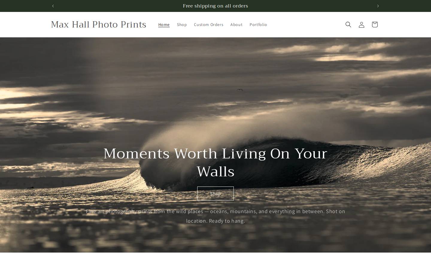 maxhcreative.shop homepage screenshot