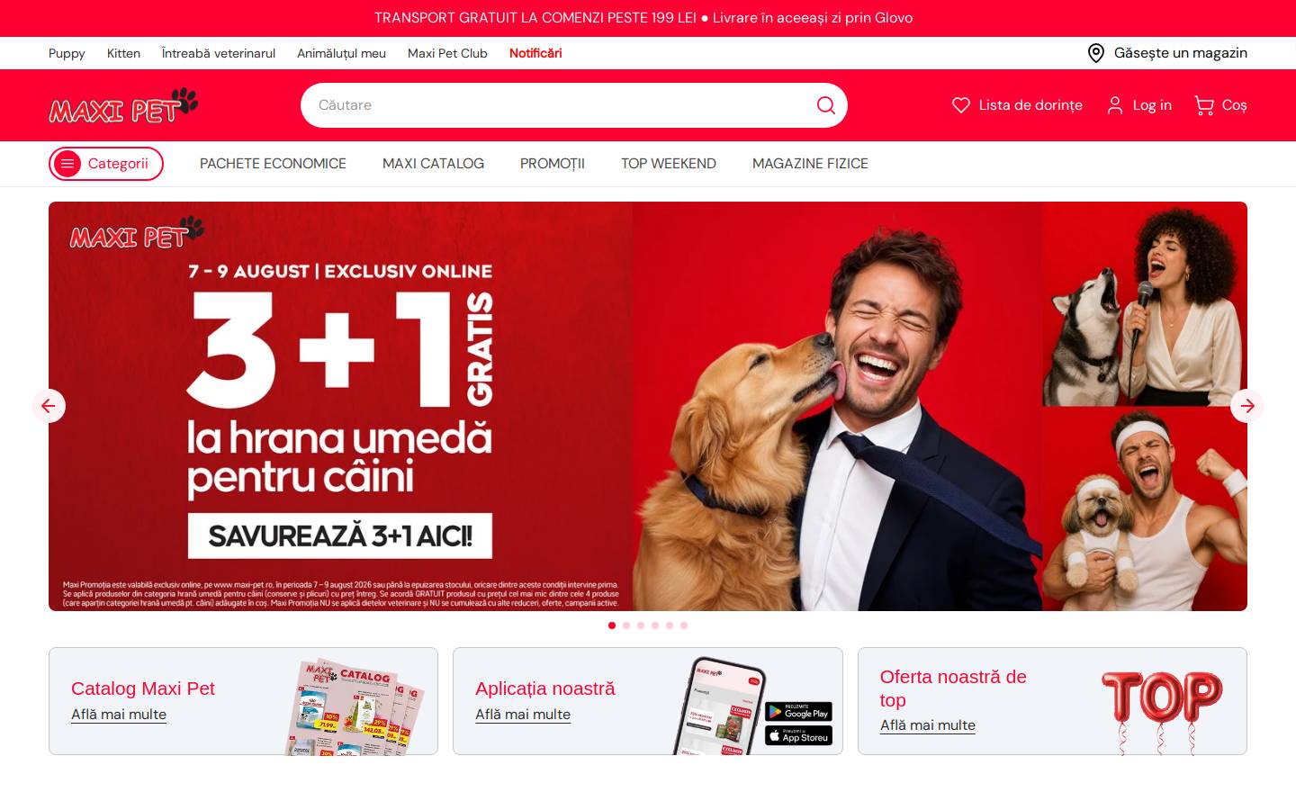Maxi Pet homepage screenshot