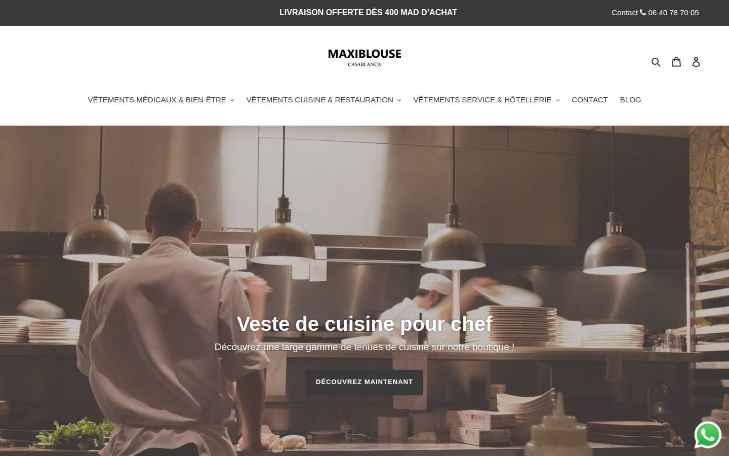 maxiblouse.com homepage screenshot