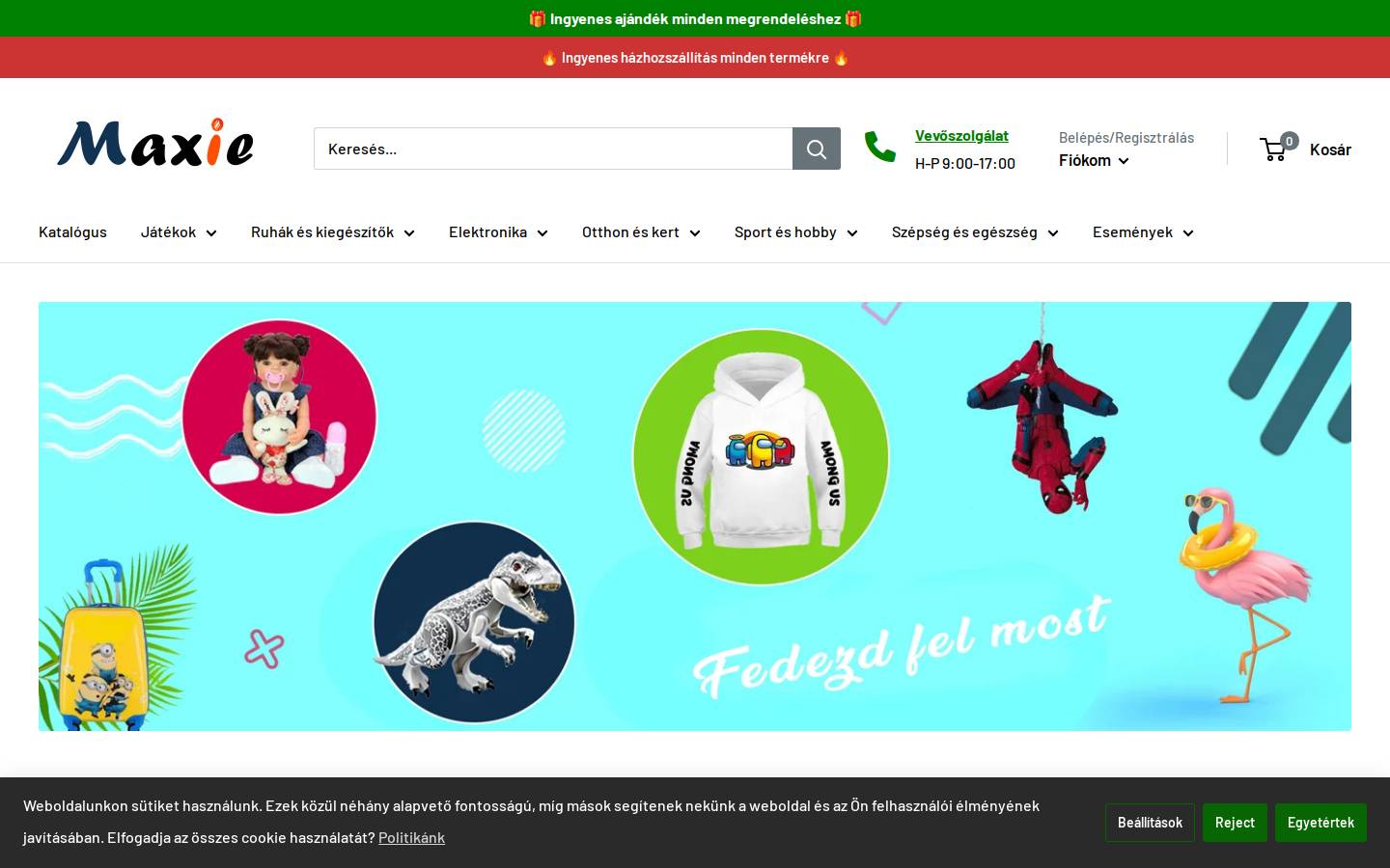 maxie.hu homepage screenshot