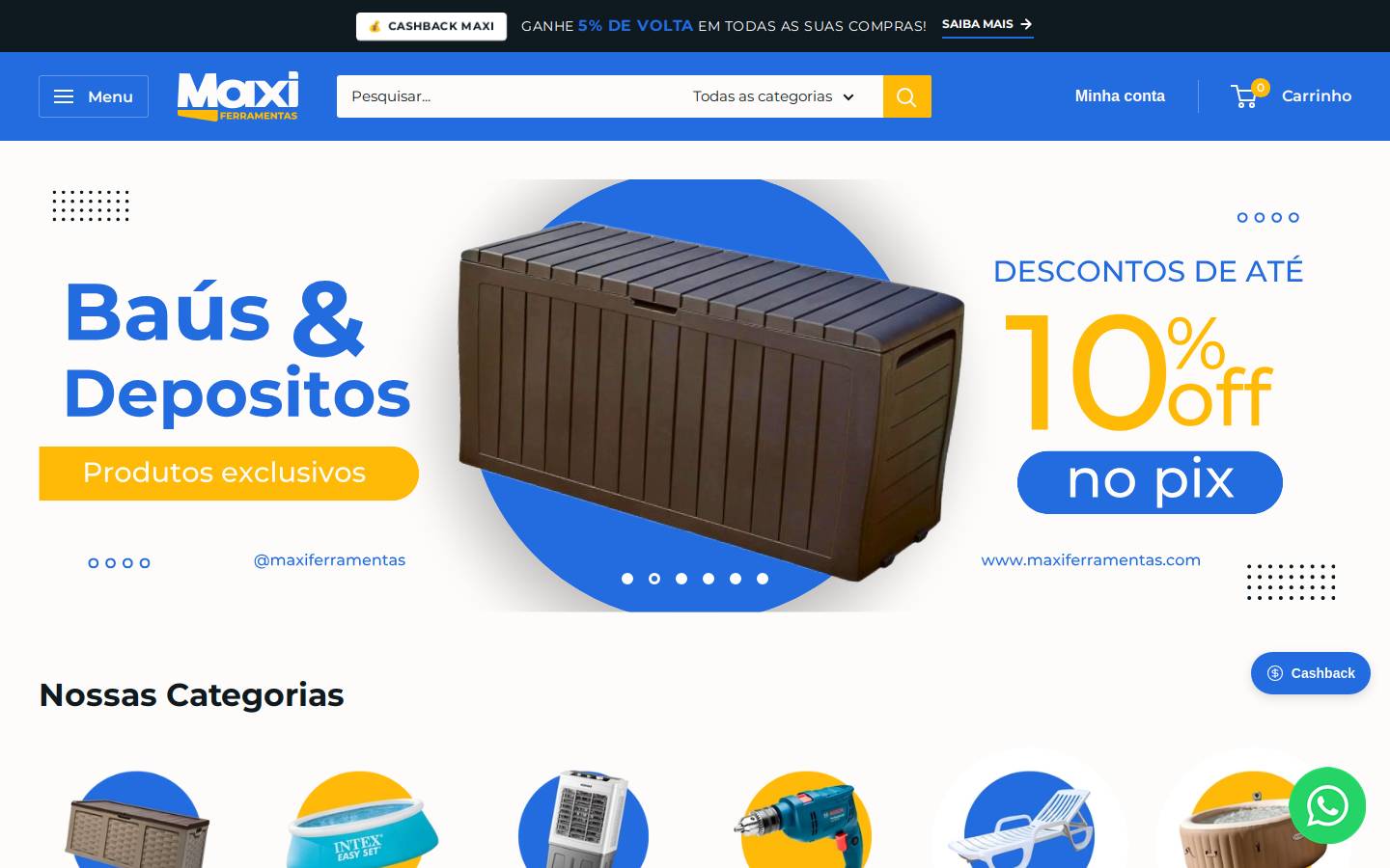maxiferramentas.com.br homepage screenshot