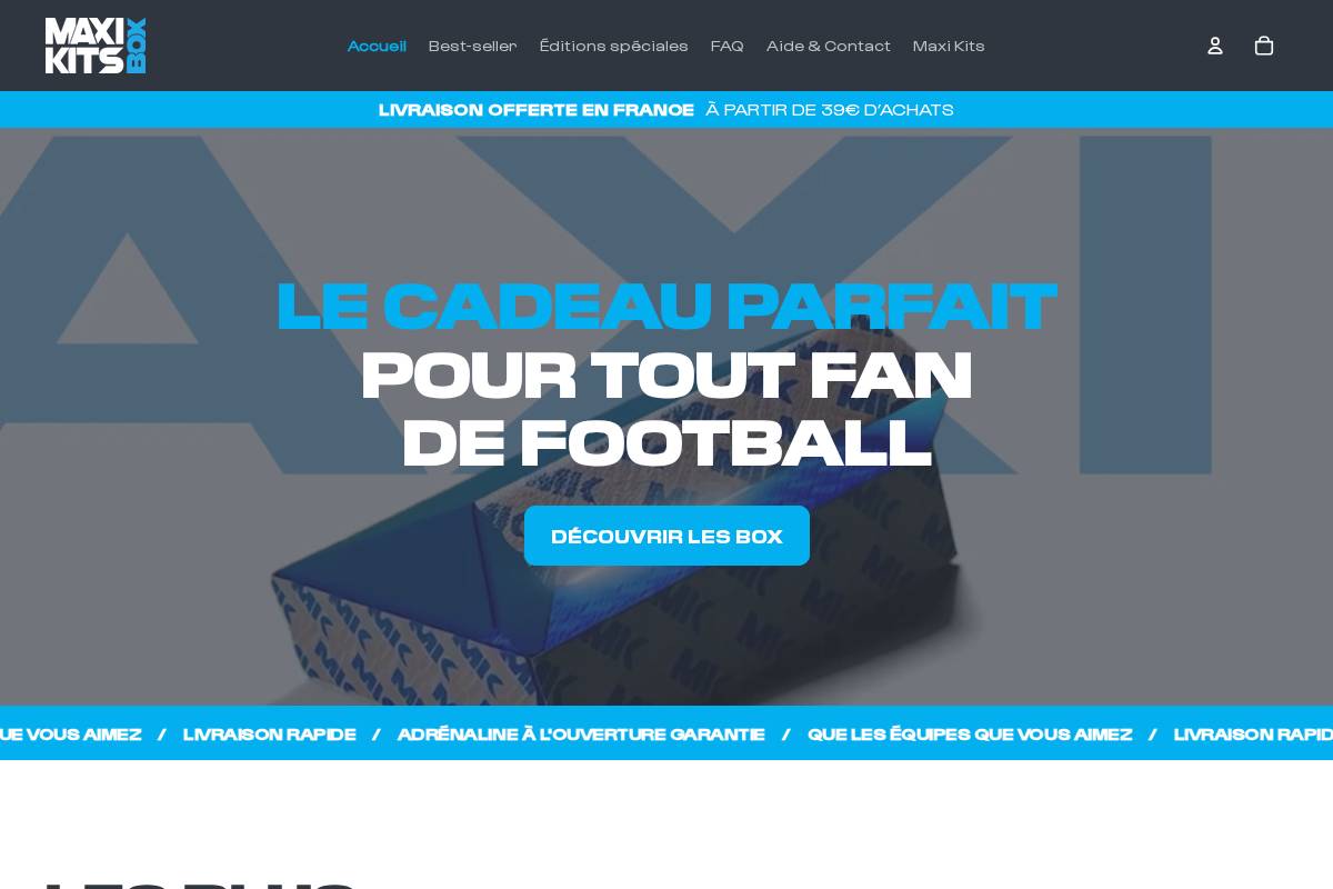 maxikitsbox.com homepage screenshot