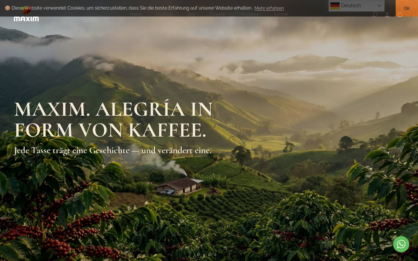 maxim-tea.com homepage screenshot