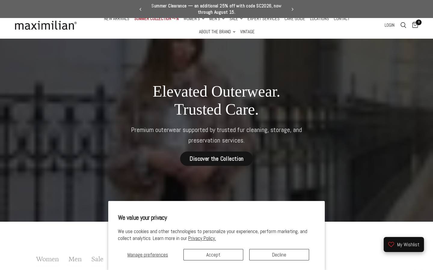 maximilian.com homepage screenshot