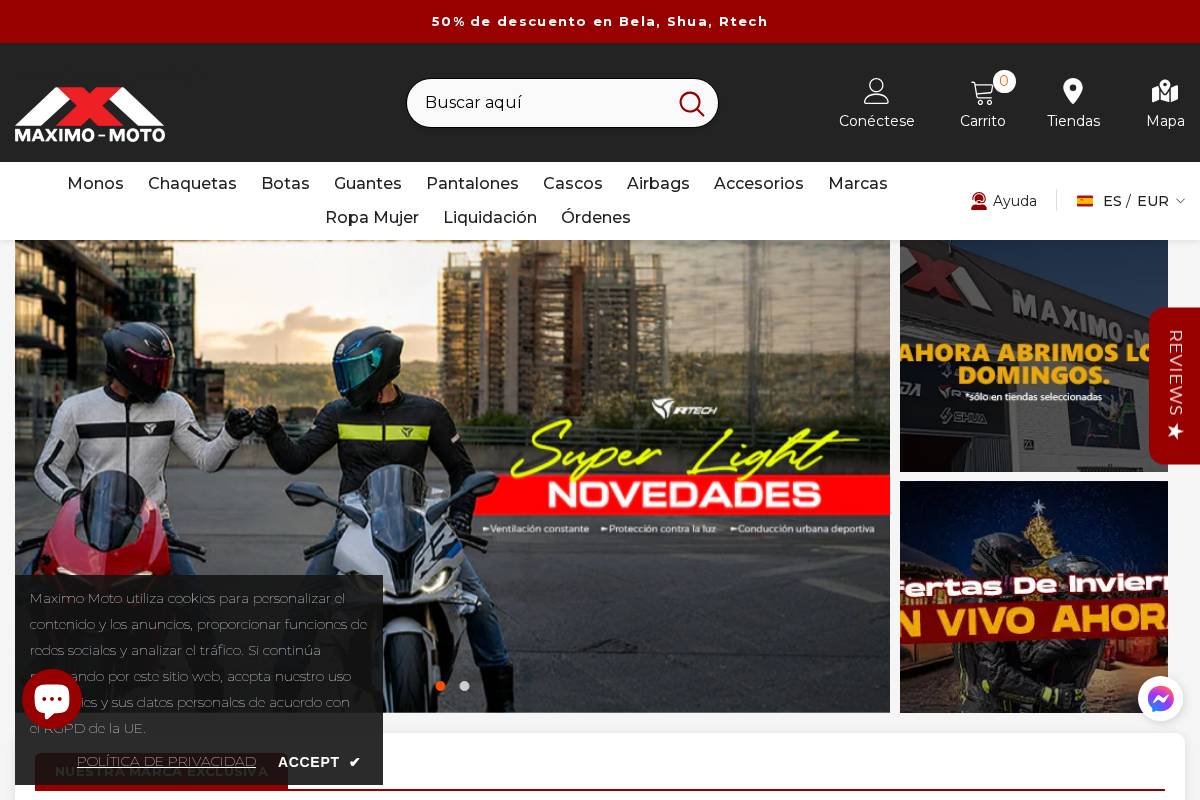 Maximo Moto S.L homepage screenshot
