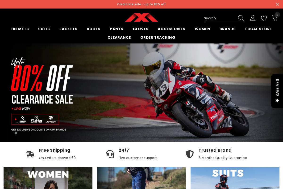 Maximo Moto UK homepage screenshot